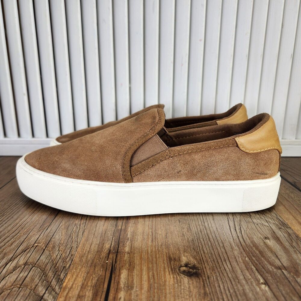 UGG Cahlvan Suede Slip-On Sneakers Womens Sz 8.5 Brown Fashion Low Shoes 1121613 - Picture 3 of 9